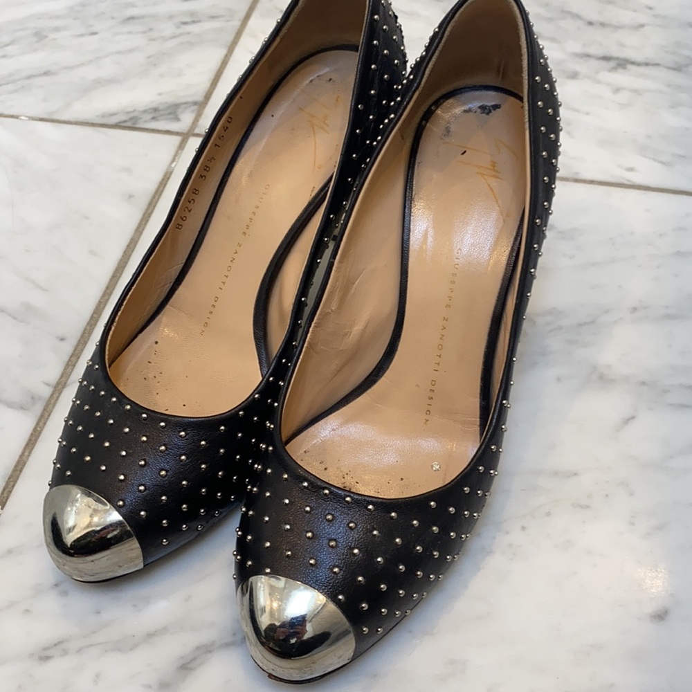 Giuseppe Zanotti Studded + mirrored heels